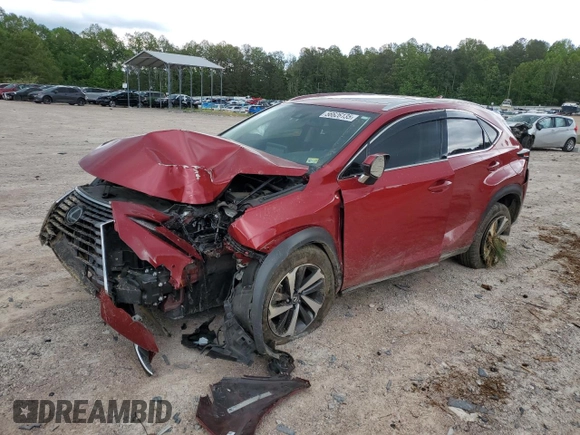 2020 Lexus NX 300 z VIN JTJGARBZ7L2176514, wystawiony jako Copart lot #56626135 z przebiegiem Nie podano mil oraz Szkoda całkowita • Salvage title. Historia ofert i sprzedaży dostępna na DreamBid. Obrazek 1.
