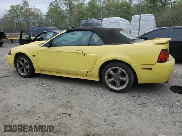 2001 Ford Mustang GT Deluxe with VIN 1FAFP45X31F114470, listed as a Copart auction lot 54060655 with 107,373 mi miles and Clean Title. Bid and sale history available at carsss.com. Image 2.