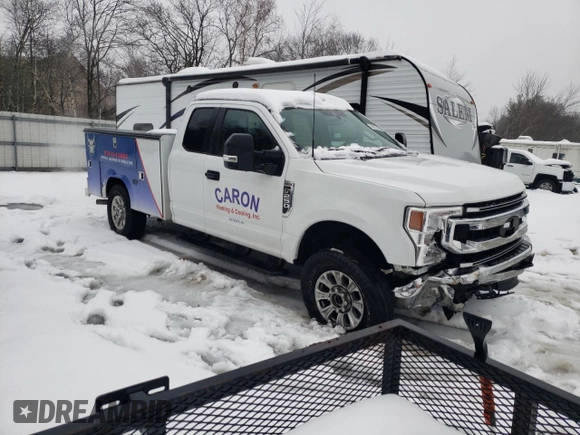2022 Ford F-250 XL with VIN 1FT7X2B68NED37016, listed as a Copart auction lot 45177185 with 38,308 mi miles and Salvage Title. Bid and sale history available at DreamBid. Image 4.