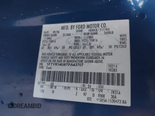 2007 Ford Ranger XL with VIN 1FTYR14U67PA43707, listed as a IAAI auction lot 41264804 with 106,501 mi miles. Bid and sale history available at carsss.com. Image 9.