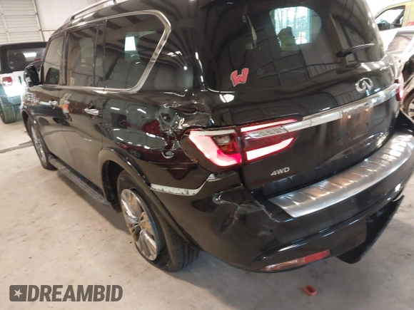 2021 Infiniti QX80 Luxe with VIN JN8AZ2AE8M9272267, listed as a IAAI auction lot 41408983 with 86,188 mi miles and . Bid and sale history available at DreamBid. Image 17.