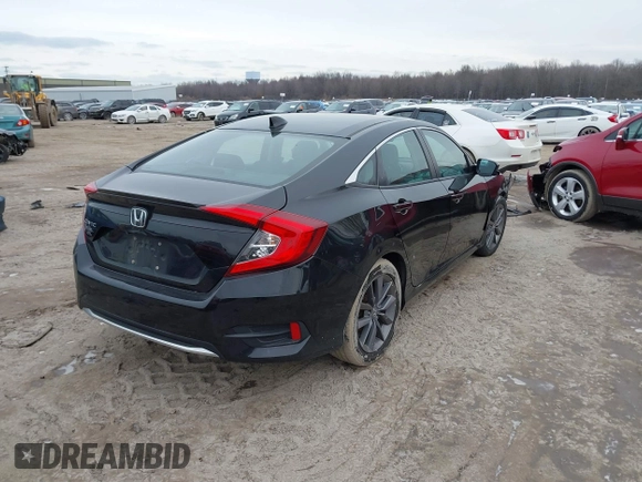 2019 Honda Civic Sedan EX with VIN 19XFC1F31KE013956, listed as a IAAI auction lot 41502562 with 65,752 mi miles. Bid and sale history available at carsss.com. Image 4.