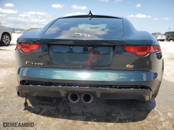 2015 Jaguar F-TYPE V6 S with VIN SAJWA6BC8F8K14232, listed as a Copart auction lot 52174245 with 64,852 mi miles and Salvage Title. Bid and sale history available at carsss.com. Image 6.
