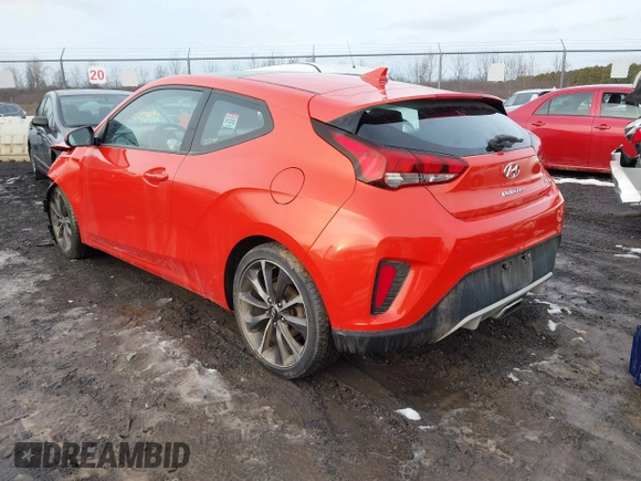 2019 Hyundai Veloster 2.0 with VIN KMHTG6AF6KU005046, listed as a IAAI auction lot 41073491 with 31,490 mi miles. Bid and sale history available at carsss.com. Image 3.