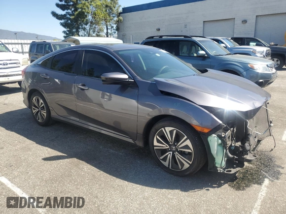 2017 Honda Civic Sedan EX-T with VIN 2HGFC1F42HH652693, listed as a Copart auction lot 50184425 with 75,448 mi miles and Salvage Title. Bid and sale history available at carsss.com. Image 4.