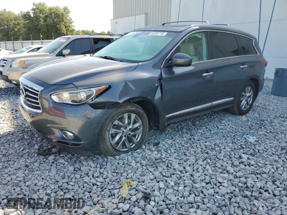 2014 Infiniti QX60 with VIN 5N1AL0MN0EC555484, listed as a Copart auction lot 54591715 with 65,633 mi miles and Non Repairable. Bid and sale history available at DreamBid. Image 1.