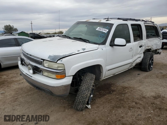 2002 Chevrolet Suburban LT with VIN 1GNFK16Z62J301344, listed as a Copart auction lot 86625244 with 271,596 mi miles and Salvage title. Bid and sale history available at DreamBid. Image 1.