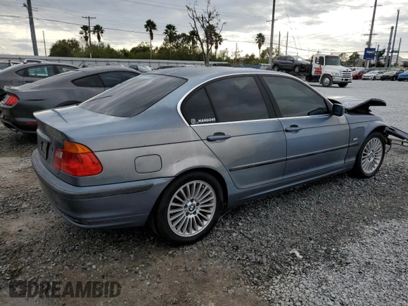 2001 BMW 3 Series 330i with VIN WBAAV53411FJ64807, listed as a Copart auction lot 86621834 with 213,899 mi miles and Salvage Title. Bid and sale history available at carsss.com. Image 3.