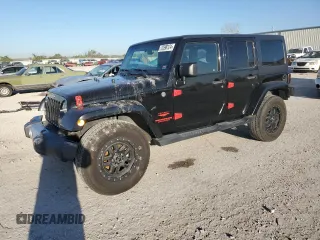2015 Jeep Wrangler Unlimited Sahara with VIN 1C4BJWEG2FL690498, listed as a Copart auction lot 73598124 with 143,564 mi miles and Salvage Title. Bid and sale history available at carsss.com. Image 1.