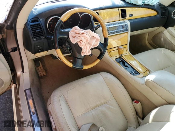 2002 Lexus SC 430 z VIN JTHFN48Y520005046, wystawiony jako Copart lot #49508605 z przebiegiem 126 933 mil mil oraz Szkody całkowita. Historia ofert i sprzedaży dostępna na DreamBid. Obrazek 8.