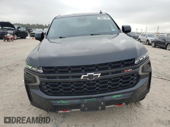 2023 Chevrolet Tahoe Z71 with VIN 1GNSKPKD6PR177774, listed as a Copart auction lot 50601105 with 62,674 mi miles and Salvage title. Bid and sale history available at DreamBid. Image 5.