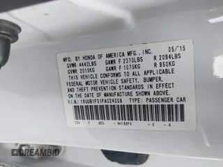 2015 Acura TLX Technology with VIN 19UUB1F51FA024008, listed as a IAAI auction lot 42428728 with 97,084 mi miles and . Bid and sale history available at DreamBid. Image 9.