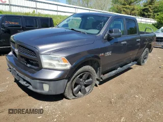 2017 Ram 1500 Big Horn z VIN 1C6RR7TT7HS705011, wystawiony jako Copart lot #57267375 z przebiegiem 143 895 mil mil oraz Czysty tytuł • Clean title. Historia ofert i sprzedaży dostępna na DreamBid. Obrazek 1.