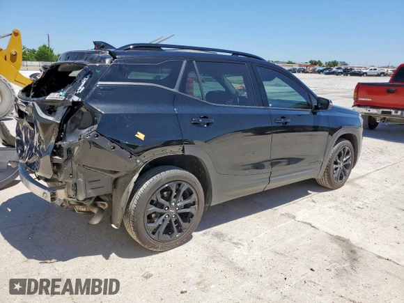 2022 GMC Terrain SLT with VIN 3GKALPEVXNL280050, listed as a Copart auction lot 57501625 with 61,113 mi miles and Salvage title. Bid and sale history available at DreamBid. Image 3.