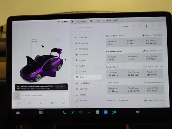 2018 Tesla Model 3 Long Range Battery with VIN 5YJ3E1EA8JF154738, listed as a IAAI auction lot 41013807 with 115,488 mi miles and . Bid and sale history available at DreamBid. Image 20.