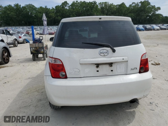 2006 Scion xA with VIN JTKKT624060157760, listed as a Copart auction lot 53782385 with 185,386 mi miles and Salvage Title. Bid and sale history available at carsss.com. Image 6.