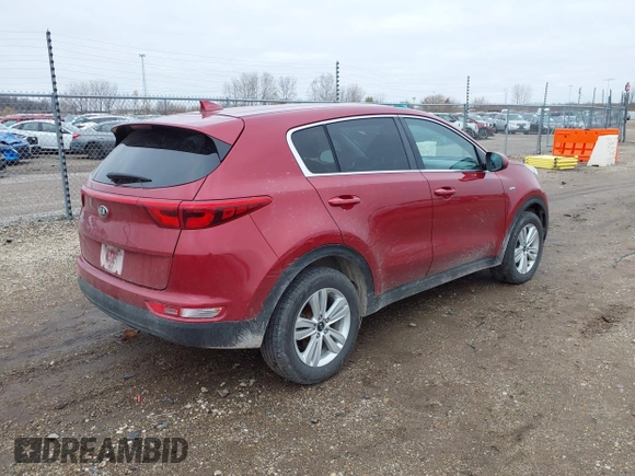 2017 Kia Sportage LX with VIN KNDPMCAC7H7153099, listed as a IAAI auction lot 40939155 with 133,394 mi miles and . Bid and sale history available at carsss.com. Image 4.