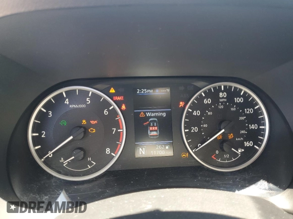 2025 Nissan Sentra S with VIN 3N1AB8BV1SY230678, listed as a Copart auction lot 58094955 with 11,700 mi miles and Salvage title. Bid and sale history available at DreamBid. Image 9.