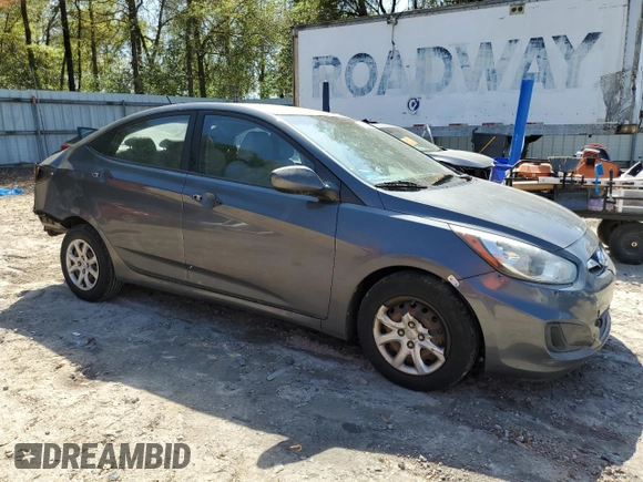 2013 Hyundai Accent GLS with VIN KMHCT4AE1DU307046, listed as a Copart auction lot 51236265 with 240,600 mi miles and Salvage Title. Bid and sale history available at carsss.com. Image 4.