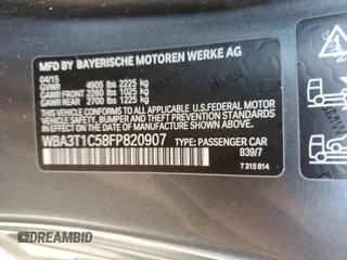 2015 BMW 4 Series 428i xDrive with VIN WBA3T1C58FP820907, listed as a Copart auction lot 87227004 with 81,047 mi miles and Salvage Title. Bid and sale history available at carsss.com. Image 12.