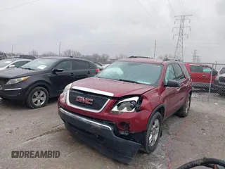 2011 GMC Acadia SL with VIN 1GKKRNED3BJ257940, listed as a IAAI auction lot 41564647 with 180,664 mi miles and . Bid and sale history available at carsss.com. Image 2.
