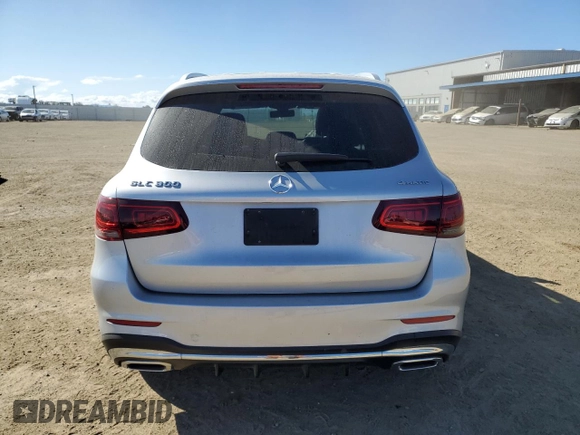 2020 Mercedes-Benz GLC with VIN WDC0G8EB4LF733748, listed as a Copart auction lot 47887585 with 56,787 mi miles and Salvage Title. Bid and sale history available at carsss.com. Image 6.