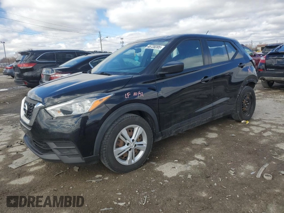 2020 Nissan Kicks S with VIN 3N1CP5BV0LL489833, listed as a Copart auction lot 46720205 with 89,602 mi miles and Salvage Title. Bid and sale history available at carsss.com. Image 1.