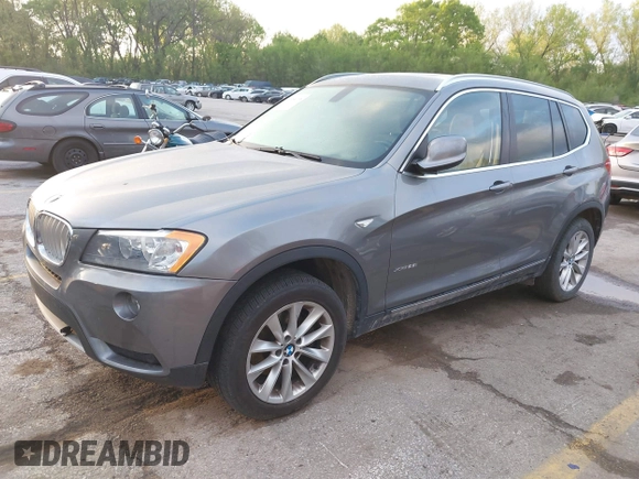 2013 BMW X3 xDrive28i with VIN 5UXWX9C55D0A15716, listed as a IAAI auction lot 42084198 with 120,277 mi miles. Bid and sale history available at carsss.com. Image 2.