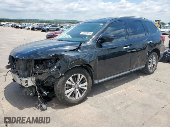 2019 Nissan Pathfinder SL with VIN 5N1DR2MN1KC628235, listed as a Copart auction lot 58957095 with 169,000 mi miles and Salvage title. Bid and sale history available at DreamBid. Image 1.