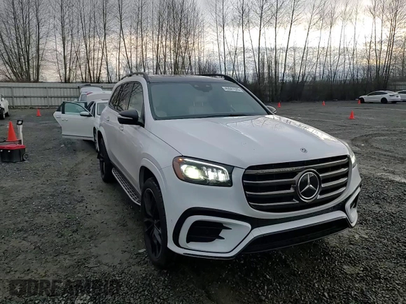 2025 Mercedes-Benz GLS with VIN 4JGFF5KE7SB324547, listed as a Copart auction lot 45541525 with 1,967 mi miles and Salvage Title. Bid and sale history available at carsss.com. Image 11.