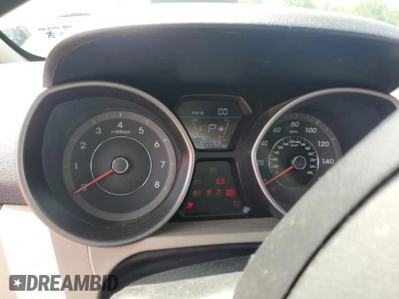 2016 Hyundai Elantra SE with VIN 5NPDH4AE6GH781888, listed as a Copart auction lot 61032035 with 55,652 mi miles and Salvage title. Bid and sale history available at DreamBid. Image 9.