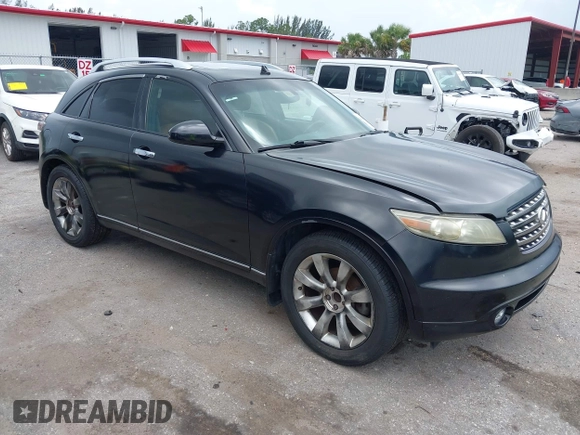 2005 Infiniti FX with VIN JNRAS08U35X106723, listed as a IAAI auction lot 42621543 with 170,558 mi miles and . Bid and sale history available at DreamBid. Image 1.
