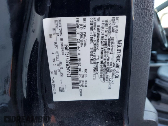 2009 Ford Focus SEL with VIN 1FAHP37N09W245463, listed as a Copart auction lot 86178494 with 144,194 mi miles and Salvage Title. Bid and sale history available at carsss.com. Image 12.