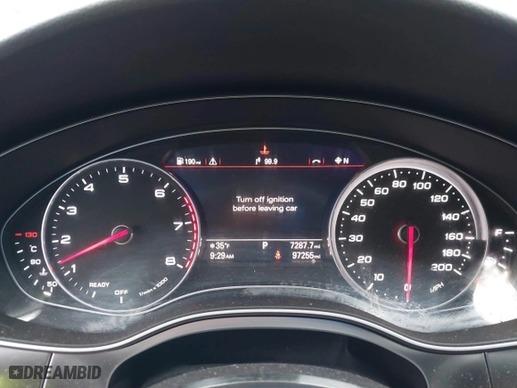 2017 Audi A7 Premium Plus with VIN WAUW2AFC5HN115474, listed as a IAAI auction lot 41494152 with 97,255 mi miles. Bid and sale history available at carsss.com. Image 7.