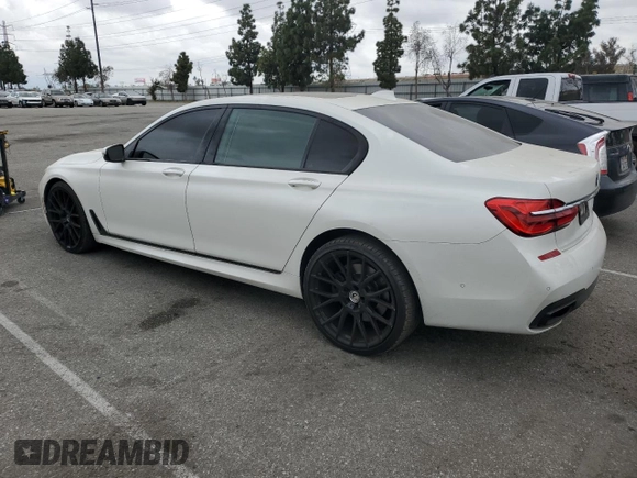 2018 BMW 7 Series 750i with VIN WBA7F0C53JGM24069, listed as a Copart auction lot 53515035 with 79,803 mi miles and Salvage Title. Bid and sale history available at carsss.com. Image 2.