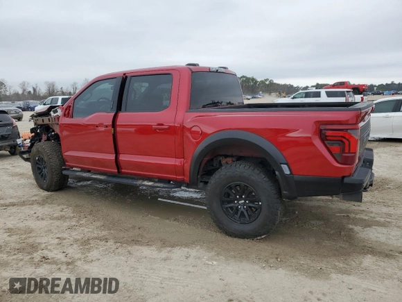 2024 Ford F-150 Raptor with VIN 1FTFW1RG6RFB13248, listed as a Copart auction lot 45015545 with 12,581 mi miles and Salvage Title. Bid and sale history available at DreamBid. Image 2.