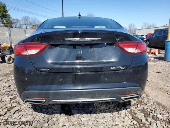 2015 Chrysler 200 C with VIN 1C3CCCEG8FN522564, listed as a Copart auction lot 51076565 with 69,510 mi miles and Salvage Title. Bid and sale history available at carsss.com. Image 6.