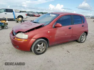 2007 Chevrolet Aveo LS with VIN KL1TD66697B703022, listed as a Copart auction lot 62301515 with 124,668 mi miles and Salvage title. Bid and sale history available at DreamBid. Image 1.