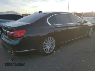 2017 BMW 7 Series 740i with VIN WBA7E2C30HG740620, listed as a Copart auction lot 85750464 with 116,850 mi miles and Salvage Title. Bid and sale history available at carsss.com. Image 3.