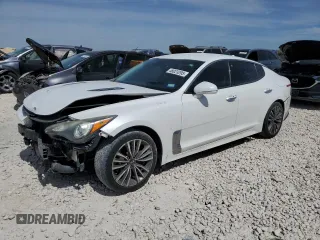 2019 Kia Stinger with VIN KNAE15LA6K6049544, listed as a Copart auction lot 48023295 with 104,239 mi miles and Salvage Title. Bid and sale history available at carsss.com. Image 1.