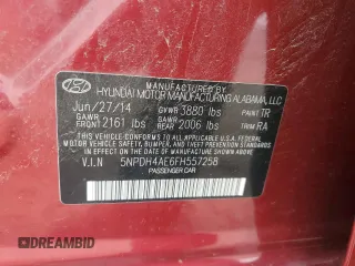 2015 Hyundai Elantra SE z VIN 5NPDH4AE6FH557258, wystawiony jako Copart lot #61659375 z przebiegiem 222 798 mil mil oraz Nie do naprawy • Non repairable. Historia ofert i sprzedaży dostępna na DreamBid. Obrazek 12.