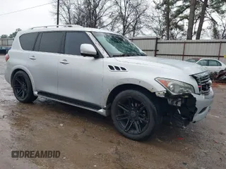 2011 Infiniti QX56 7-passenger with VIN JN8AZ2NFXB9502522, listed as a IAAI auction lot 41420158 with 171,806 mi miles. Bid and sale history available at carsss.com. Image 1.