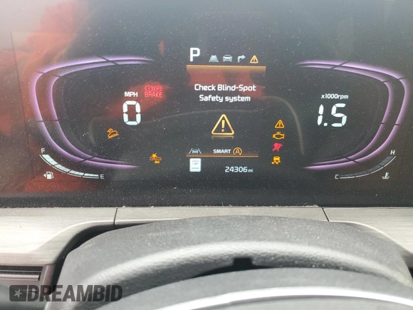 2023 Kia Telluride EX X-Line with VIN 5XYP3DGC7PG404463, listed as a Copart auction lot 49808315 with 24,306 mi miles and Salvage title. Bid and sale history available at DreamBid. Image 9.