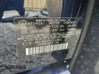 2023 Genesis G80 2.5T z VIN KMTGB4SC6PU149802, wystawiony jako Copart lot #80555544 z przebiegiem 11 515 mil mil oraz Nie do naprawy • Non repairable. Historia ofert i sprzedaży dostępna na DreamBid. Obrazek 13.