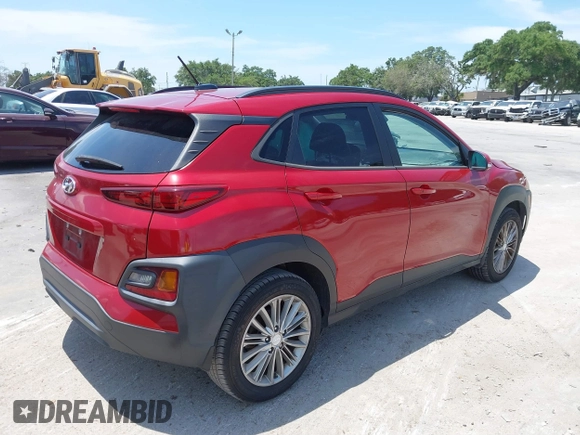 2021 Hyundai Kona SEL with VIN KM8K22AA8MU601480, listed as a IAAI auction lot 39589701 with 55,876 mi miles and . Bid and sale history available at carsss.com. Image 4.
