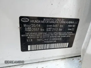 2015 Hyundai Sonata SE z VIN 5NPE24AF0FH004426, wystawiony jako Copart lot #57031915 z przebiegiem 73 493 mil mil oraz Szkoda całkowita • Salvage title. Historia ofert i sprzedaży dostępna na DreamBid. Obrazek 12.