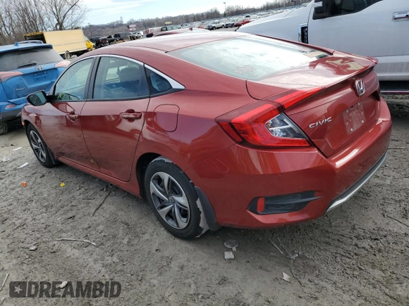 2020 Honda Civic LX with VIN 2HGFC2F69LH582299, listed as a Copart auction lot 47870445 with 75,603 mi miles and Salvage Title. Bid and sale history available at DreamBid. Image 2.