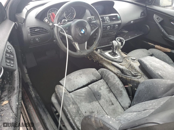 2010 BMW 6 Series 650i with VIN WBAEB5C56AC225217, listed as a Copart auction lot 74073014 with 0 mi miles and Salvage Title. Bid and sale history available at carsss.com. Image 8.