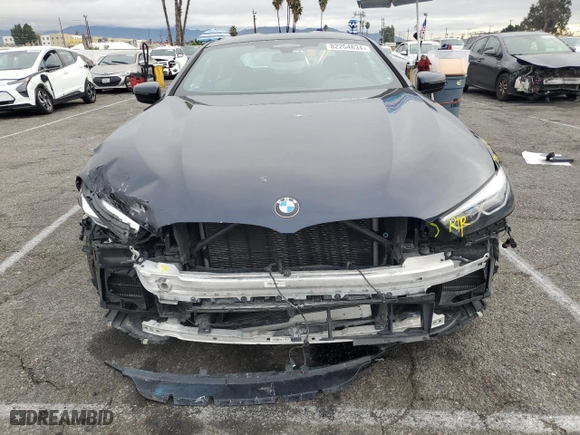 2019 BMW 8 Series M850i xDrive with VIN WBABC4C59KBU96130, listed as a Copart auction lot 82254834 with 0 mi miles and Salvage Title. Bid and sale history available at carsss.com. Image 5.