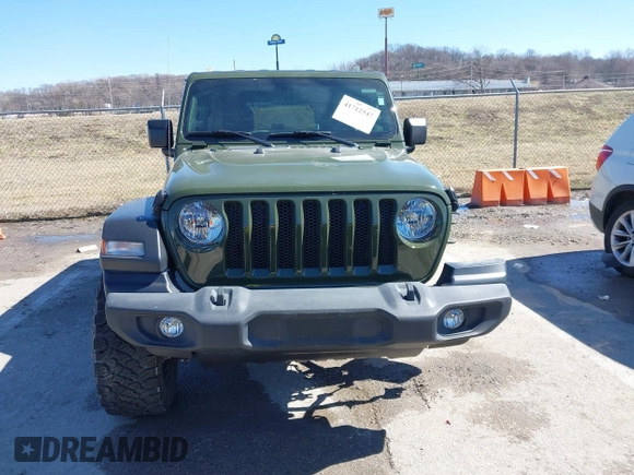 2021 Jeep Wrangler Unlimited Sport S with VIN 1C4HJXDG2MW814413, listed as a IAAI auction lot 41712547 with 11,913 mi miles. Bid and sale history available at carsss.com. Image 12.